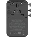 Momax UA23UKL 1-WORLD² 100W GaN全球旅行轉換插座 (鈦色)